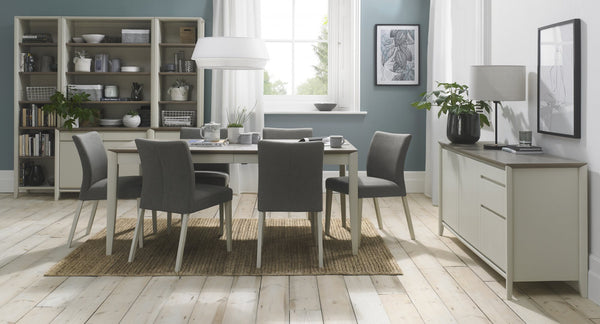 Bergen Grey Washed Oak & Soft Grey 4-6 Extension Table