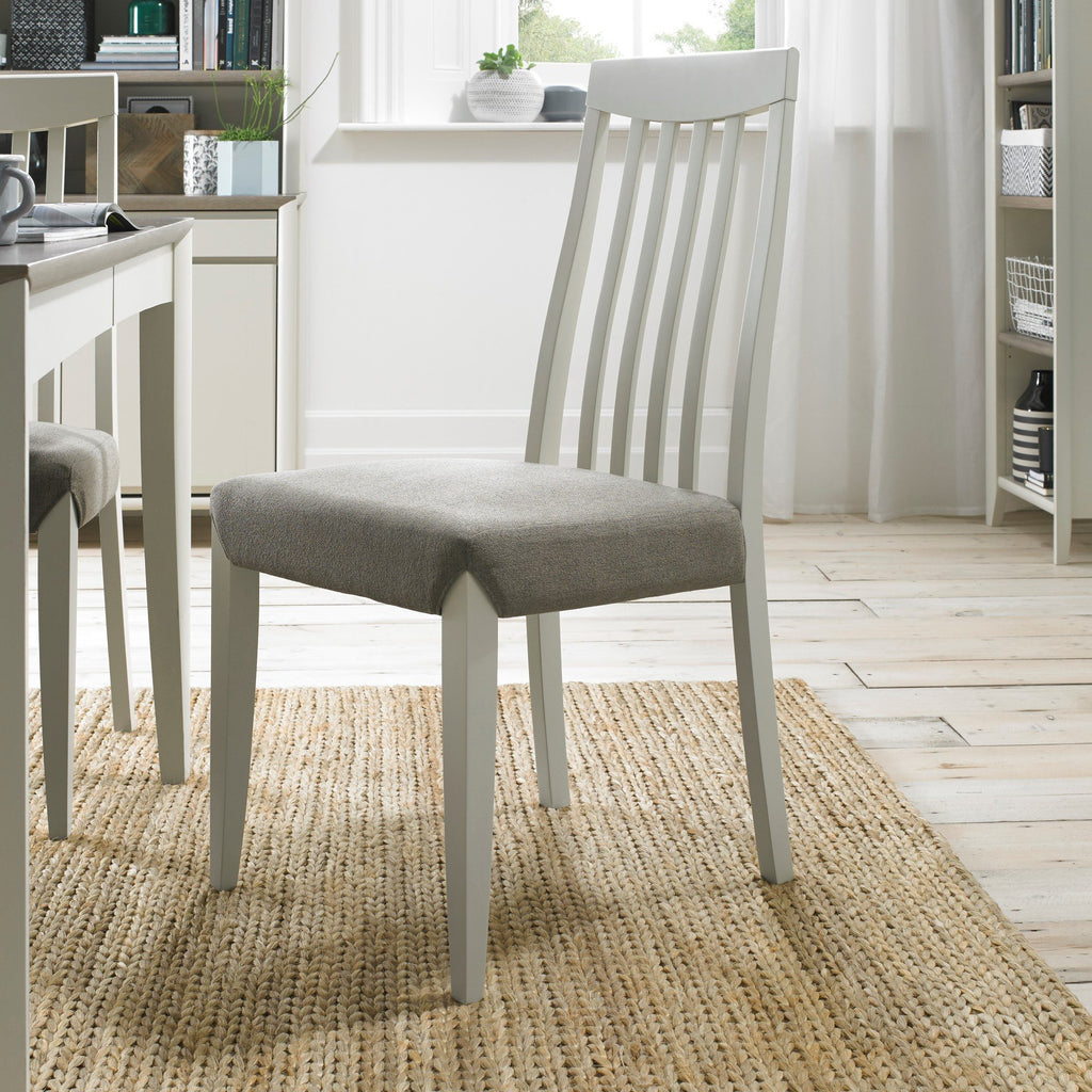 Bergen Grey Washed Slat Back Chair - Titanium