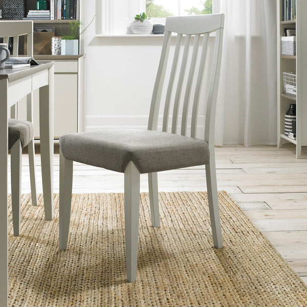 Bergen Grey Washed Slat Back Chair - Titanium