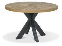 Ellipse Rustic 4 Seat Circular Dining Table