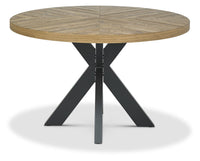 Ellipse Rustic 4 Seat Circular Dining Table