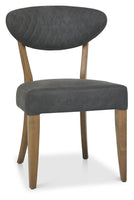 Ellipse Rustic Upholstered Chair - Velvet Fabric