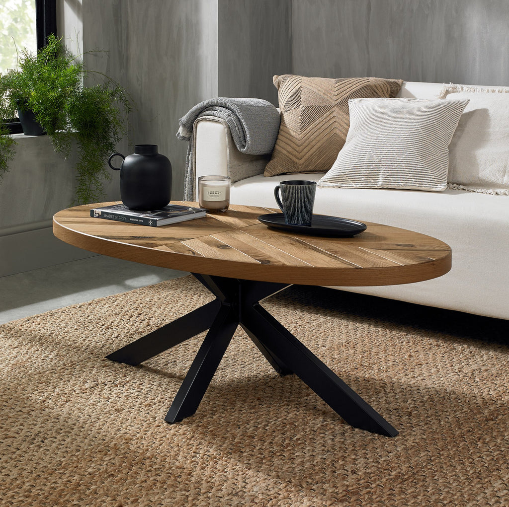 Ellipse Rustic Coffee Table