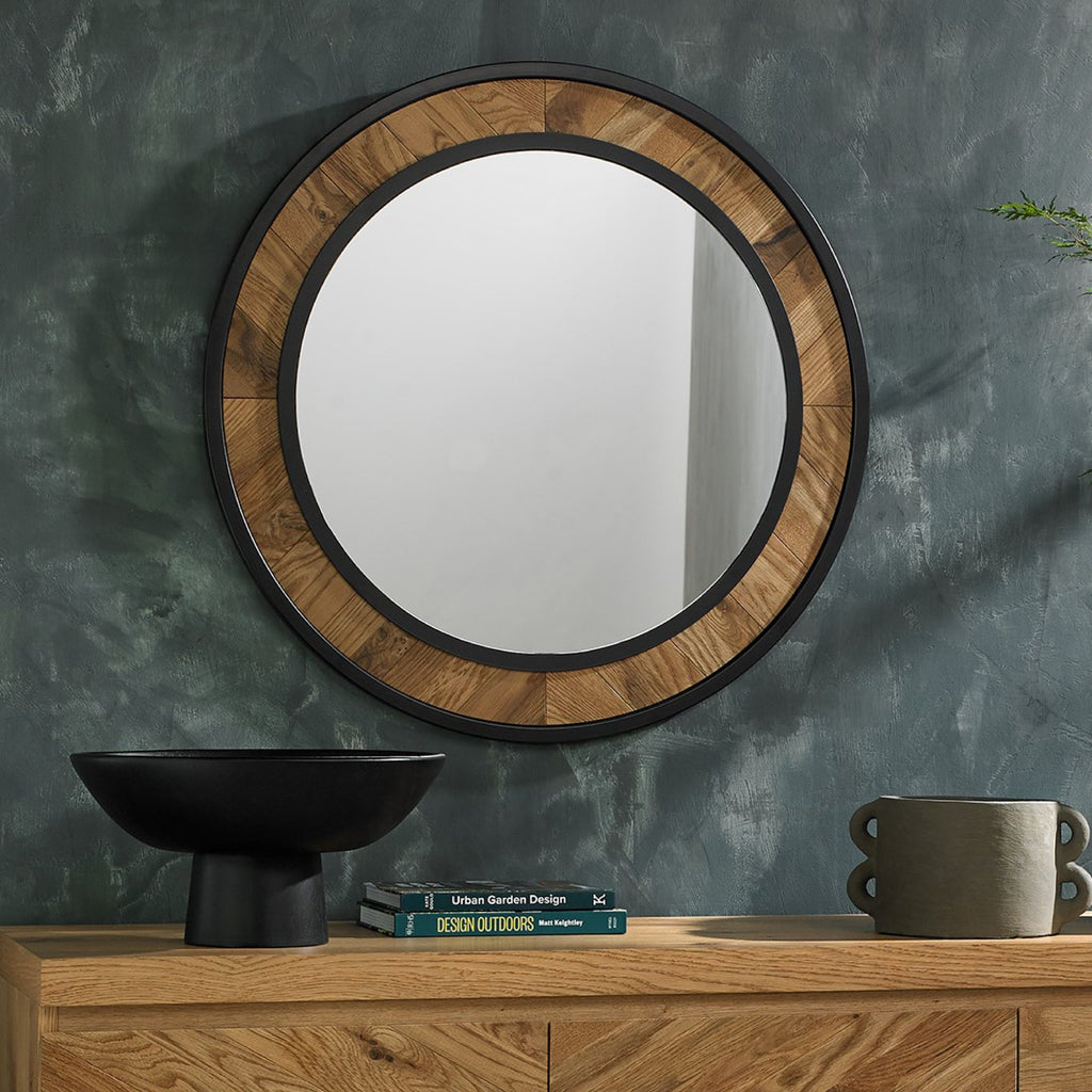 Ellipse Rustic Wall Mirror