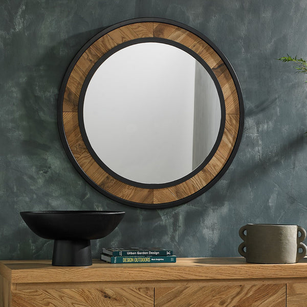 Ellipse Rustic Wall Mirror