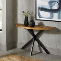 Ellipse Rustic Console Table