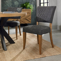Logan Rustic Upholstered Chair - Velvet Fabric
