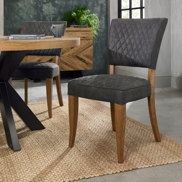Logan Rustic Upholstered Chair - Velvet Fabric