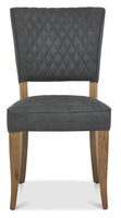 Logan Rustic Upholstered Chair - Velvet Fabric