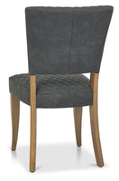 Logan Rustic Upholstered Chair - Velvet Fabric