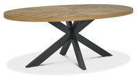 Ellipse Rustic 6 Seater Oval Table