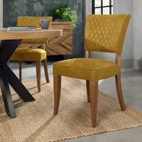 Logan Rustic Upholstered Chair - Velvet Fabric