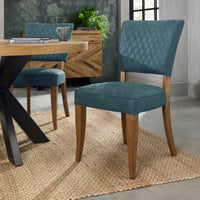 Logan Rustic Upholstered Chair - Velvet Fabric