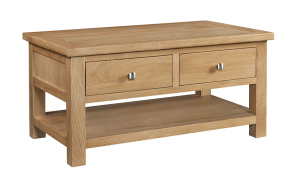 Dorset Oak Coffee Table and 2 Drawers