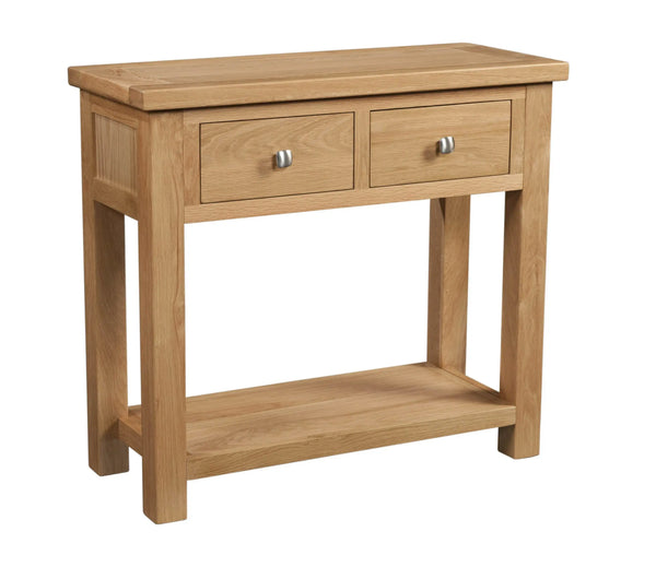 Dorset Oak 2 Drawer Console Table