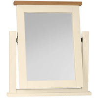 Wooden window frame with a wooden top and beige body on a white background