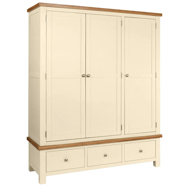 Dorset Painted Triple Robe with 3 Drawers