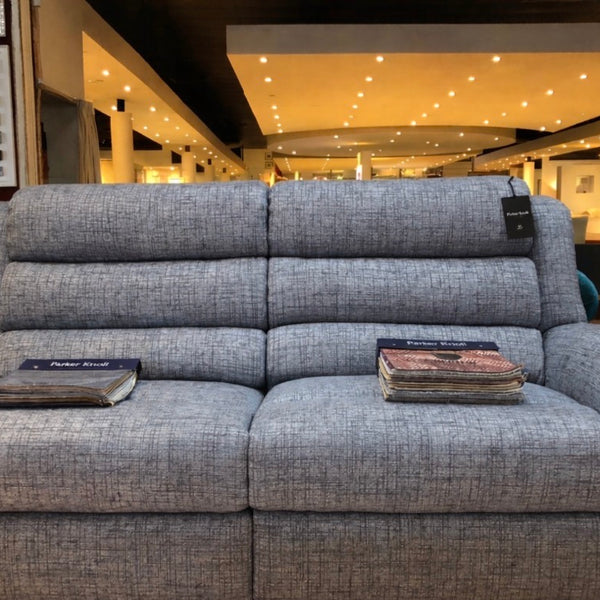 Parker Knoll sofa in a showroom setting