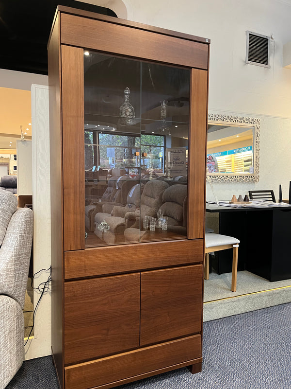 Walnut display cabinet