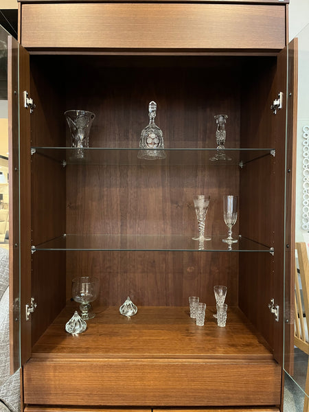 Walnut display cabinet