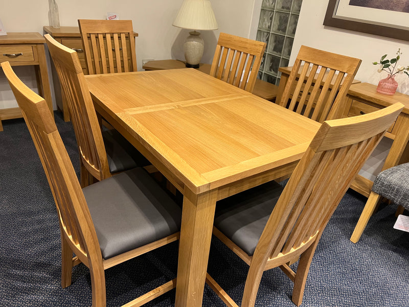 Compact dining table and 4 chairs
