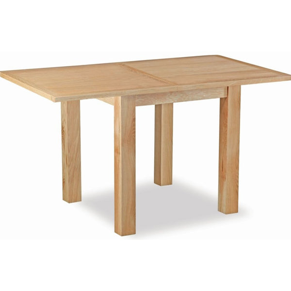 Wooden dining table on a white background