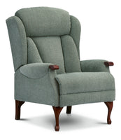 Mint green coloured fireside chair static and scroll arms