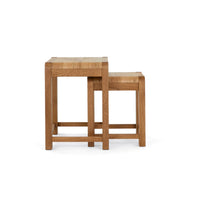 Nest of tables on a white background