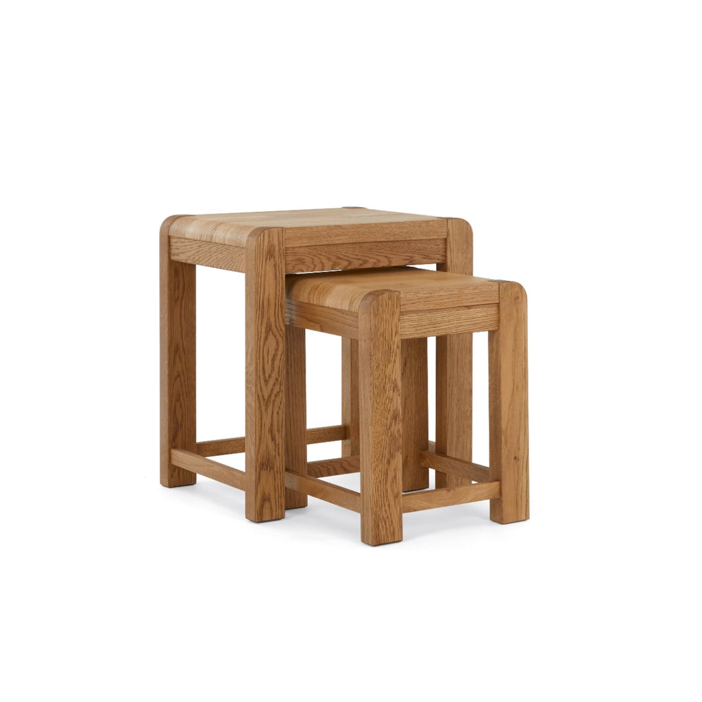 Nest of tables on a white background