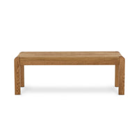 Wooden bench on a white background