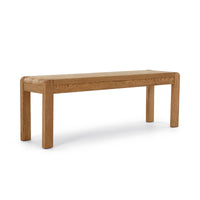 Wooden bench on a white background